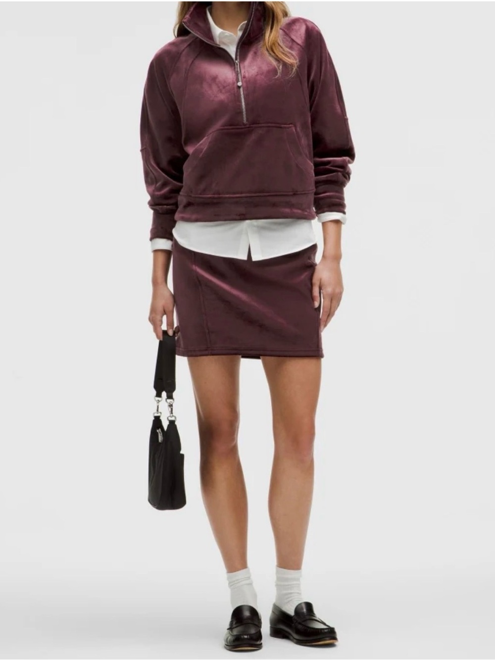 NWOT Lululemon Scuba Velvet Mid rise Skirt in Berry - Women's Skirt